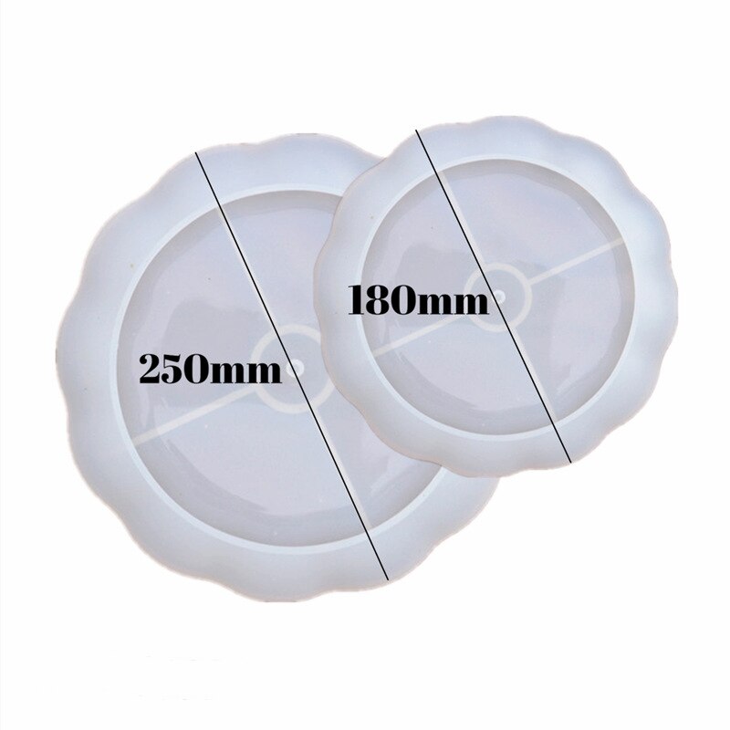 3D DIY Lace Two-layer Fruit Tray Tea Tray Silicone Mold Glue Set Tray Coaster Resin Epoxy Mold: 1 set molds