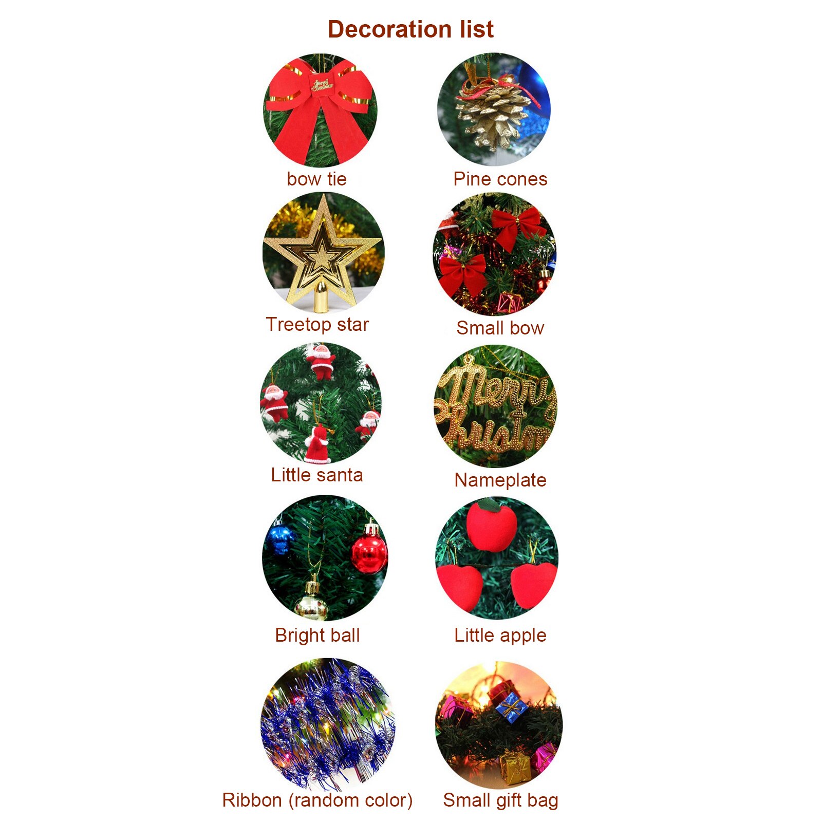 60cm/150cm/180cm Christmas Tree DIY Decorated LED Lights Glowing Christmas Tree Home Year Party Decoration