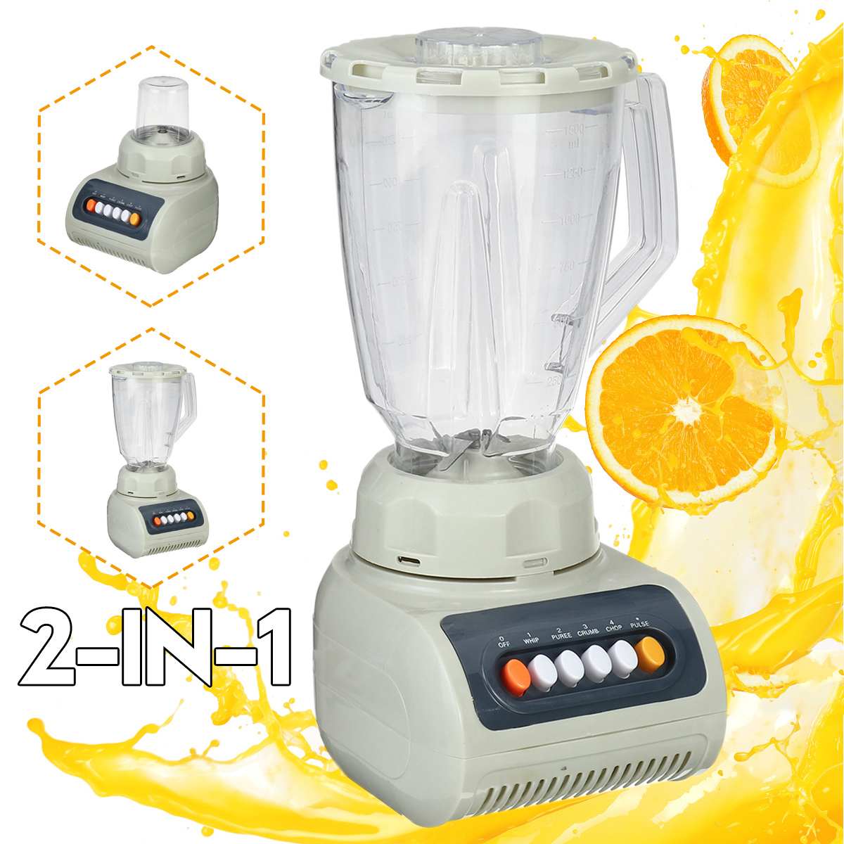 1.5L 4 Speed Fruit Vegetables blenders Cup 350W Home Kitchen Food Processor BPA FREE Electric Juicer Ice Smoothie Mixer Machine: Default Title