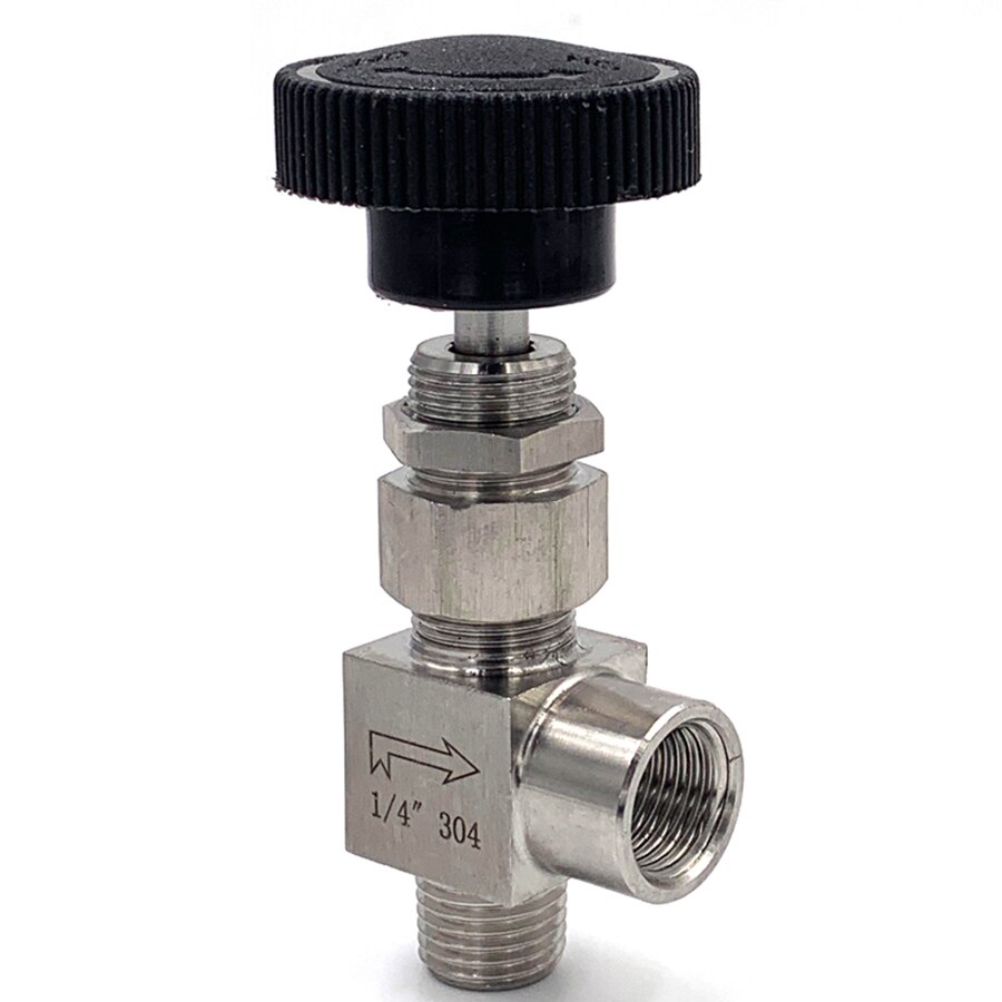 1PCS 1/8" 1/4" 3/8" 1/2" BSP Female Male Angle Needle Valve Crane Elbow 304 Stainless Flow Control Water Gas Oil 915 PSI