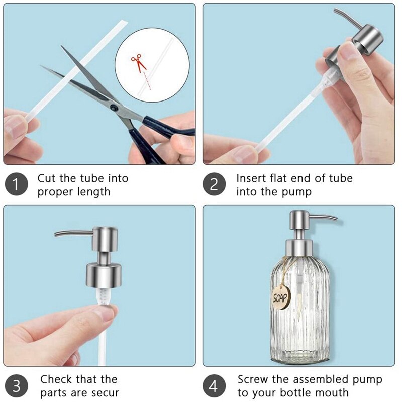 Zeepdispenser Pomp Vervanging-304 Rvs Zeep En Lotion Dispenser Pomp Voor Regelmatige 28/400 Hals Flessen