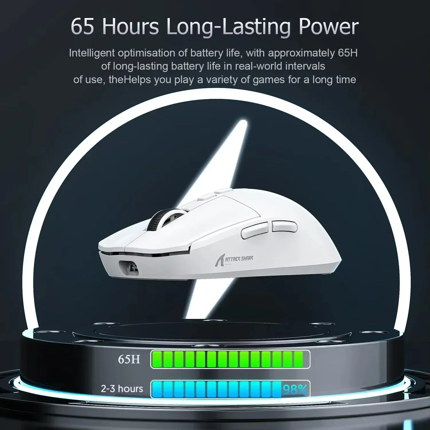 Attaque Shark X6 souris Gamer 3Mode 2.4G Bluetooth sans fil ergonomie souris de jeu RGB tactile Base de charge magnétique personnalisés