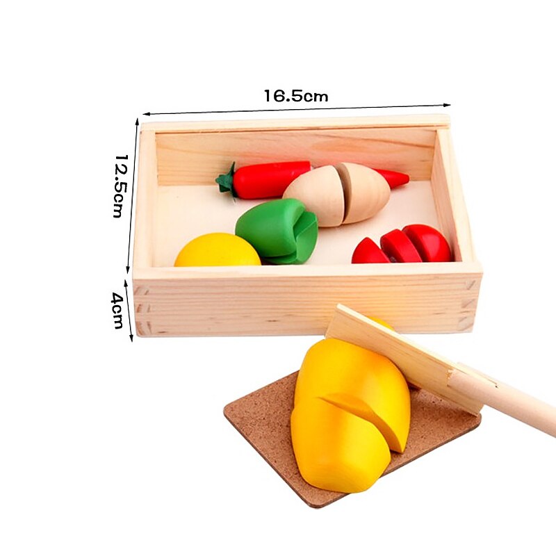 Montessori coupe Fruits et légumes jouets en bois classique jeu Simulation cuisine série jouets cuisine jouets éducation précoce: 8