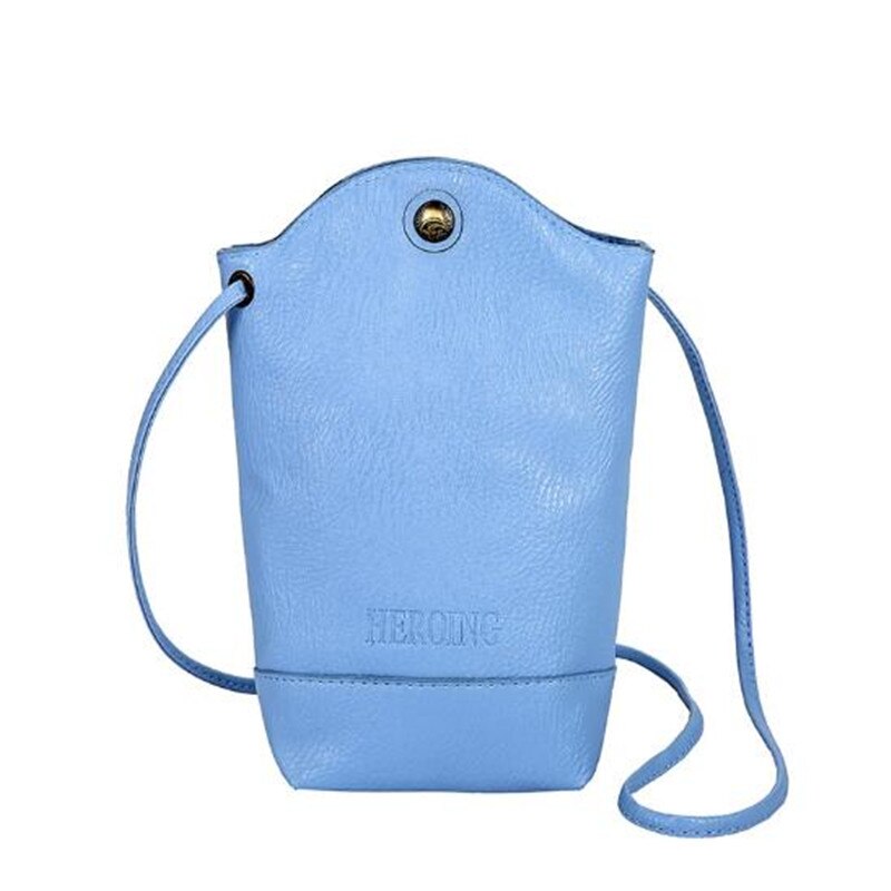 Damska torba na telefon komórkowy Kobiece torby na ramię posłaniec Crossbody retro Pu Skórzane torby mini torebki 2020 Nowość: niebieski