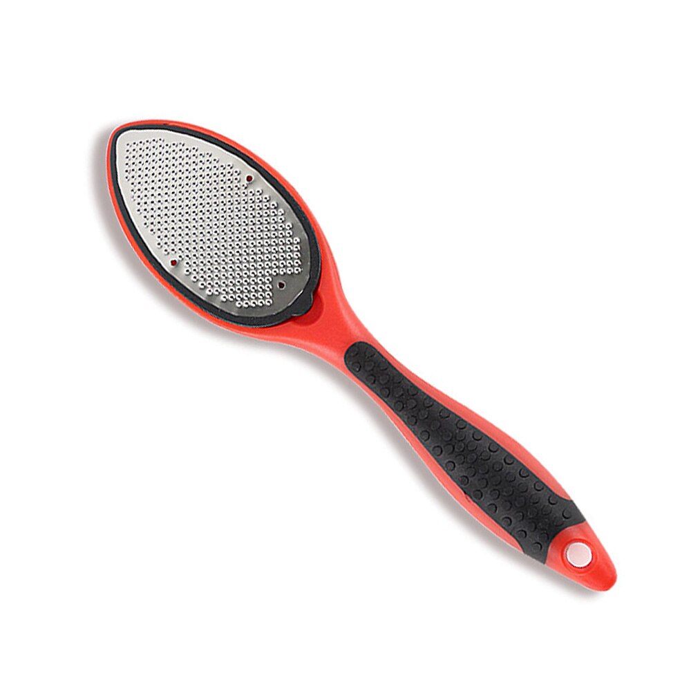 1Pcs Hard Dead Skin Eelt Remover Voet Bestand Voet Pedicure Dubbele Side Schuren Bestand Herbruikbare Wasbare Roestvrij Staal Bestand: Red