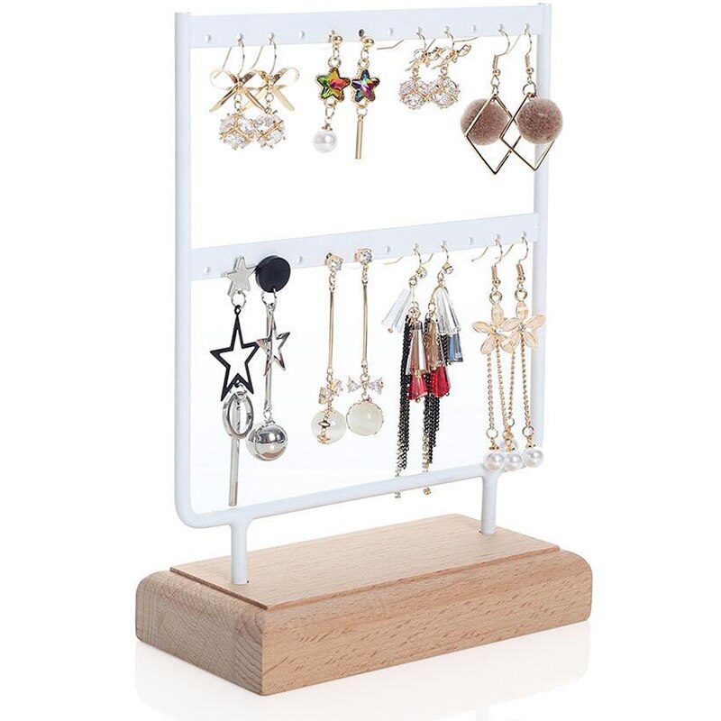 Porta pendientes Orecchini, tachuelas para los oídos, joyería, muestra madera, soporte para presentación de joyería, estante, organizador, orejera, organizador de joyería