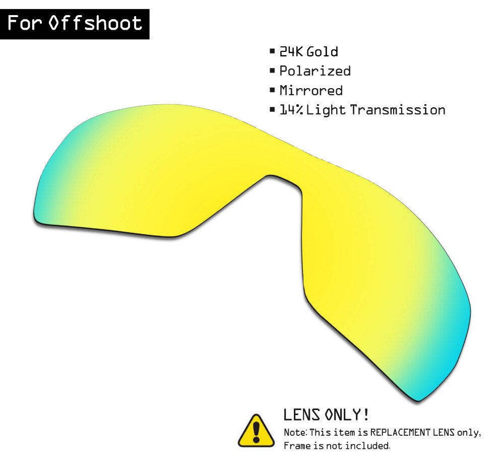 SmartVLT Gepolariseerde Zonnebril Vervanging Lenzen voor Oakley Uitloper-24 K Gold