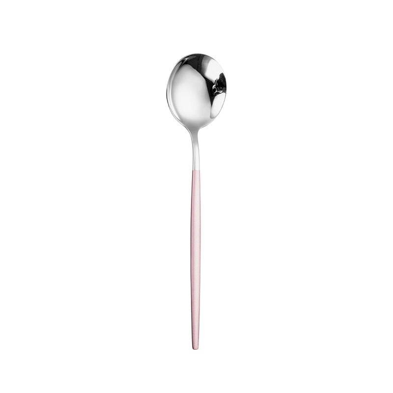 Kök rosa bestick servis set 304 rostfritt stål bestick hem gaffel sked kniv middag set lyx bestick set