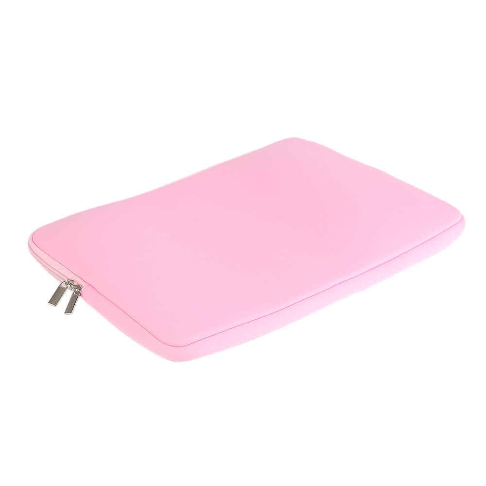 Laptop Bag Shock Proof Notebook Case Computer Sleeve Pocket Accessaries Handbag Carry Protective Neoprene Pouch Handle Co: Pink