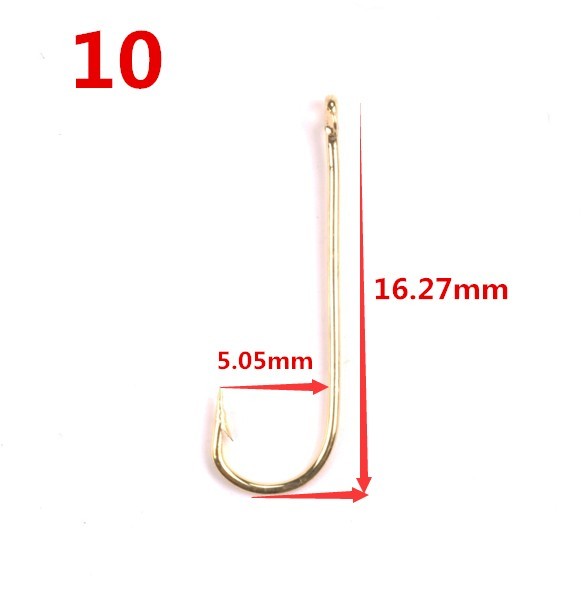 MIZUGIWA Gambo lungo aberdeen Ami da pesca Acqua dolce Esche viventi Gancio Pesce Jig Ganci PanFish Crappie Oro 100 pezzi: bianca