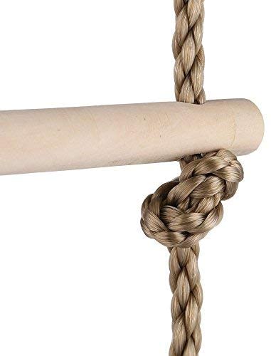 Wooden Swing Rope Ladder for Kids Climbing Game Hanging Ladder for Tree House, Playground, Play Set