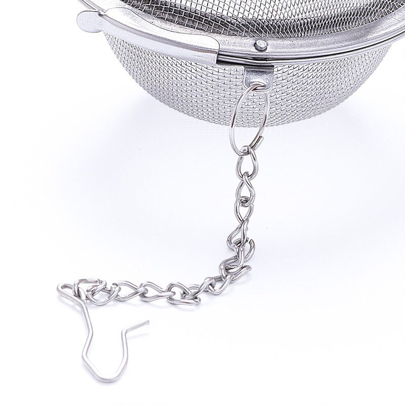 Stainless Steel Tea Ball Tea Set Filter Sphere Lock Spice Tea Ball Filter Seasoning Bag Filter Mesh Kitchen Filter Gadget