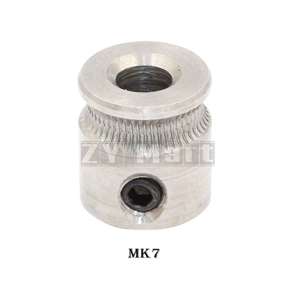 MK8 / MK7 Extruder Drive Gear Bore 5mm For 1.75mm and 3.0mm Hobbed Gear For Makerbot Reprap Mendel Stainless Steel