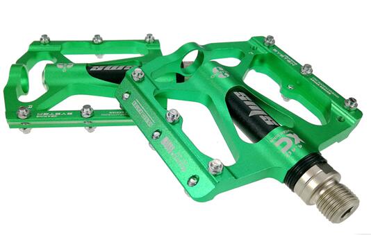 Fiets Pedaal Aluminium Mountainbike Pedaal MTB Road Fietsen Sealed 3 Lagers Pedalen voor BMX Ultralichte Fiets onderdelen: Groen