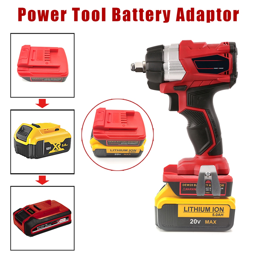 Akku-Werkzeug-Adapter-Konverter für Dewalt 18 V 20 V Li-Ion-Akku für Einhell Energie X-Veränderung 18 V Li-Ion-Akku-Werkzeug