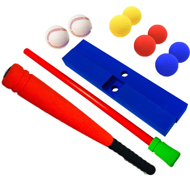 16/21in 2In1 Baseball Batting Set And Pitching Machine Golf Toy For Kids ToddlersTeeball Kit For Children Toddler Boys And Girls: Red 8 balls / 16.5in