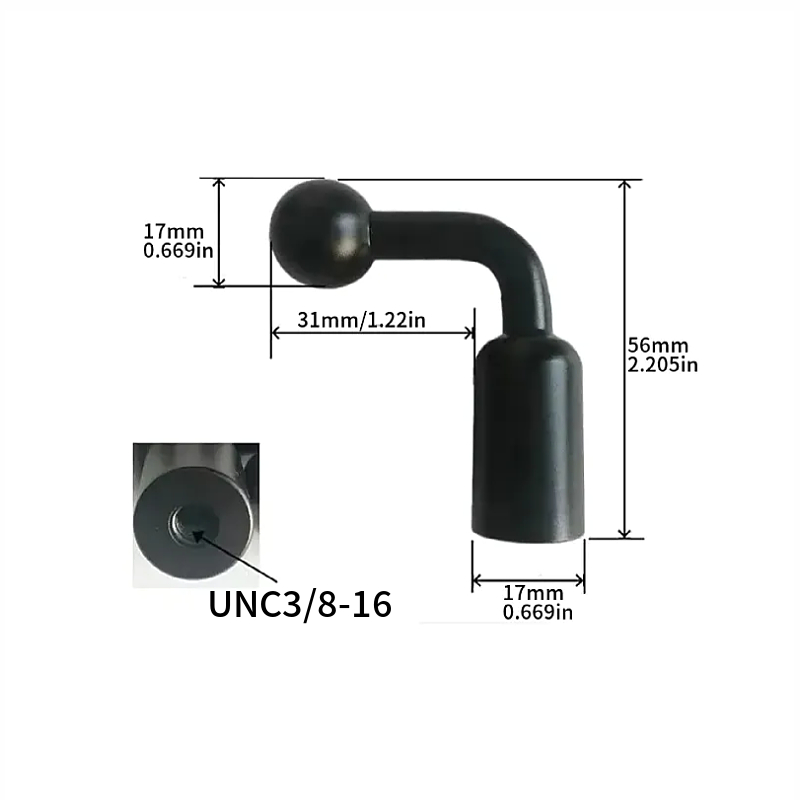 1pcs 17mm Ball Head Adapter for Phone Tablet GPS Navigator Bracket Holder 1/4 Thread to 17mm Ballhead Tripod Mount Connector: Sky Blue