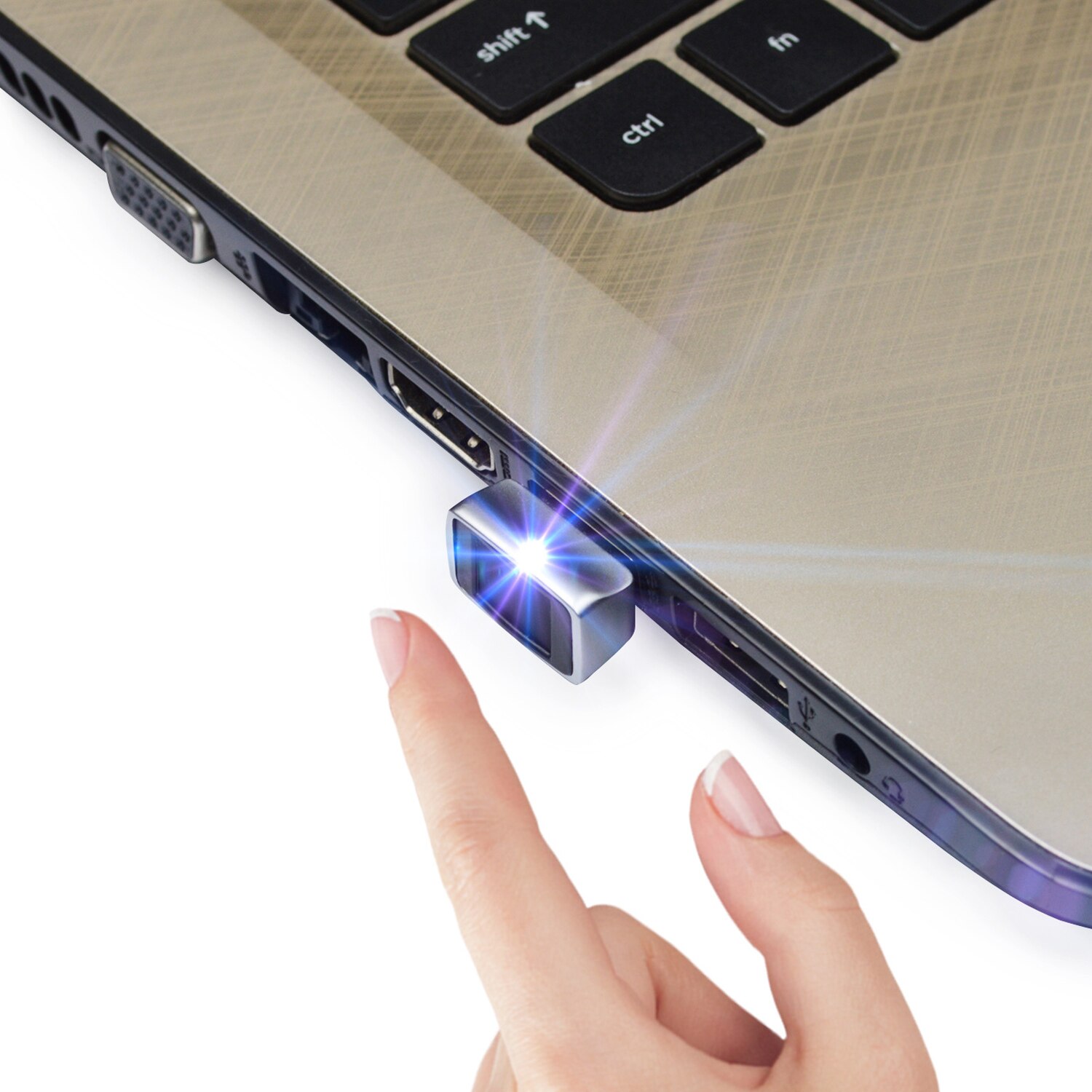 USB Fingerprint Reader For Windows 10 Hello, Biometric Scanner For Passord-Free Login/Sign-IN Lock/Unlock PC &amp; Laptops