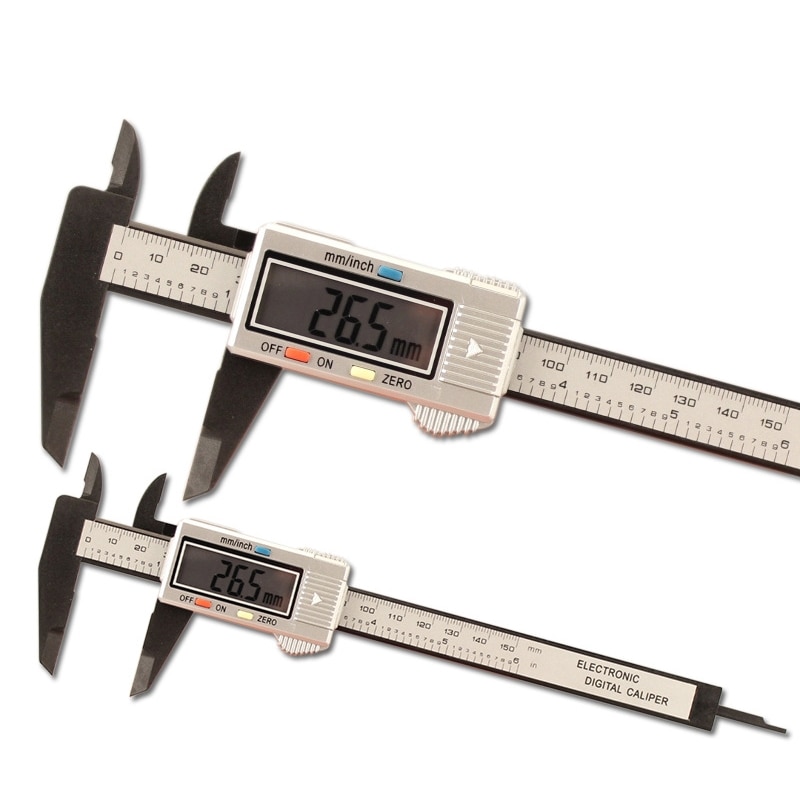 0-150mm Measuring Tool Plastic Carbon Stainless Steel Caliper Digital Vernier Caliper Gauge Micrometer with battery