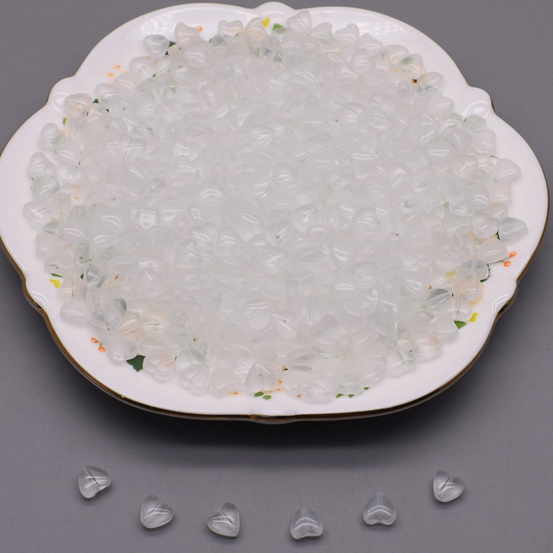 8mm 30/60 kristallen glazen kralen in de vorm van een hartje voor het maken van sieraden, doe-het-zelf kettingen, handgemaakte knutselwerkjes, tsjechische glazen losse tussenkralen: Goud / Ander