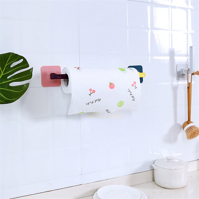 2PC Toilet Paper Holder Kitchen Roll Paper Self Adhesive Wall Wc Accessories Bathroom Tissue Towel Accessories Rack Holders