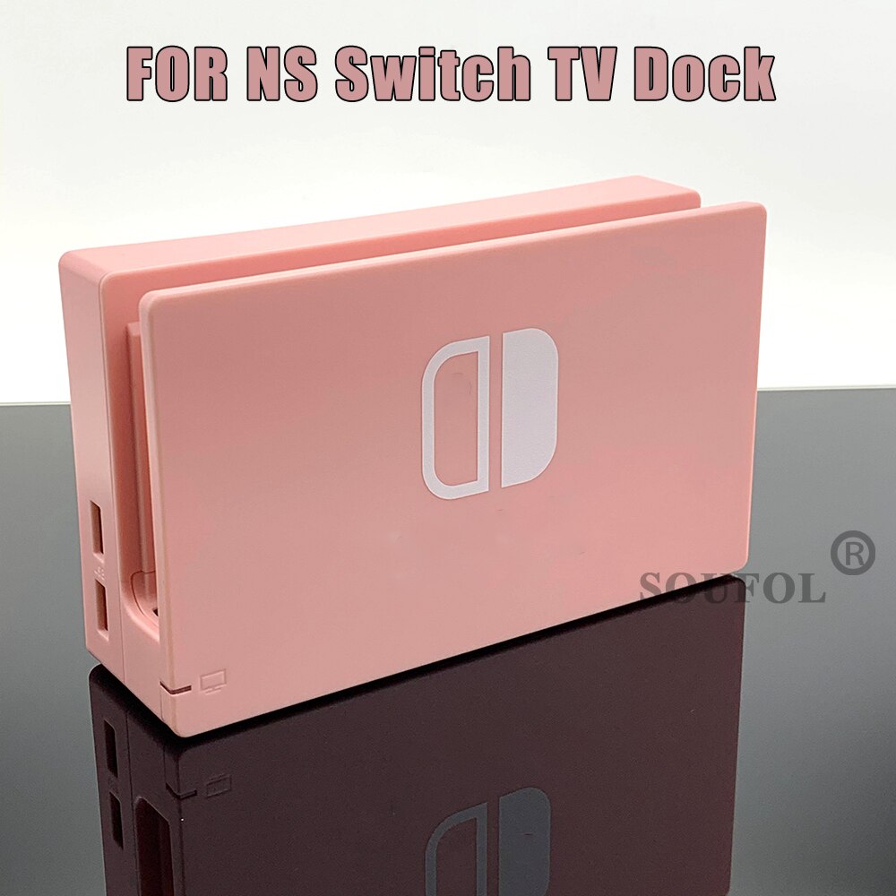 Pink for NS Switch Charging Dock HDMI-compatible TV Dock Charger Station Stand for Nintend Switch AC Adapter