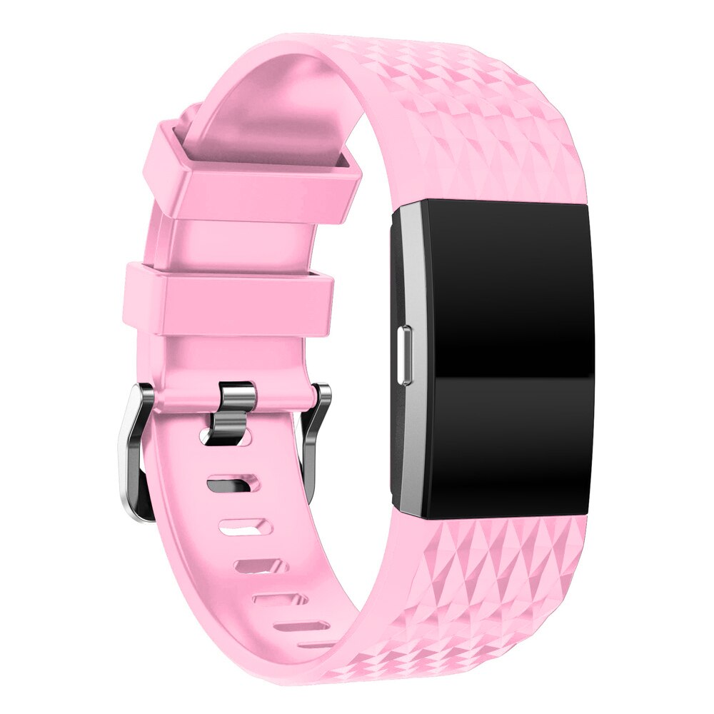 Youth 3D Texture Silicone Strap for Fitbit Charge 2 Smart Watch Strap Buckle Watchband Wrist Band Bracelet Clock Accessorie TSFH: 4