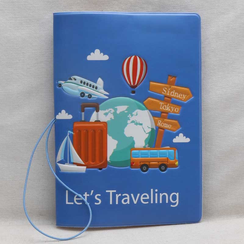 Travel Around The World Series Leather Passport Cover Men Women Travel Passport Holder Case Wallet ID Bank Card Holders: E