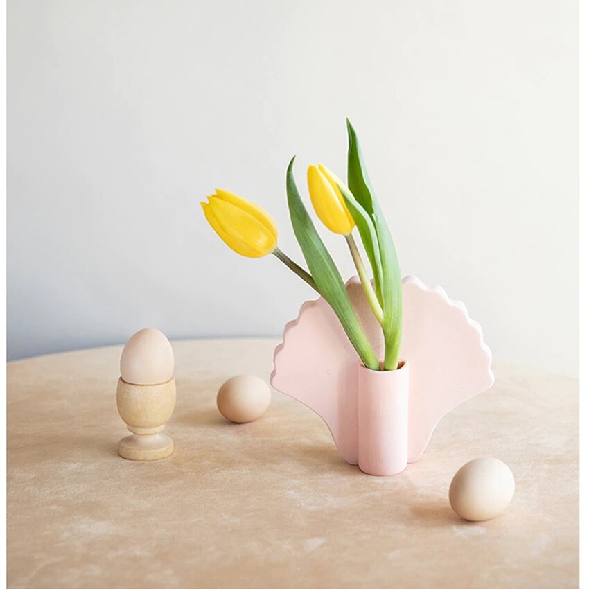 Imitation shell Ceramic vase Modern arts and crafts porcelain hydroponic vases flower pot home decoration