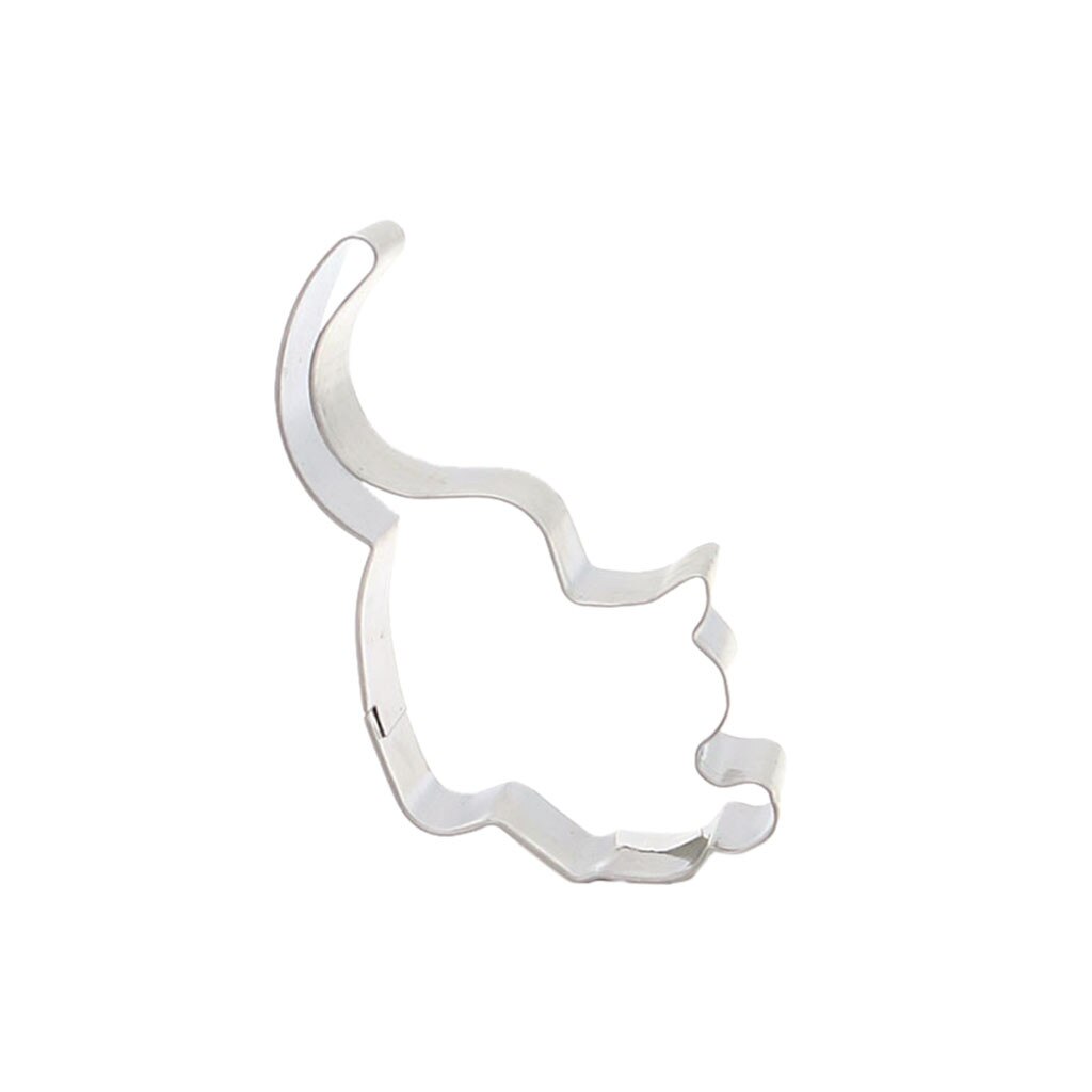 Cat Shaped Aluminium Mold Sugar Craft Cake Cookies Pastry Baking Cutter Mould DIY Cookie Cutter Kitchen Accessories FH5: Light Grey