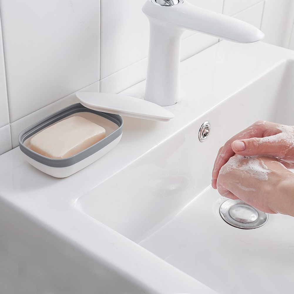 Jabonera portátil de viaje, caja de jabón con sello impermeable, cubierta de tapa de contenedor para baño, ducha, hogar, viaje al aire libre