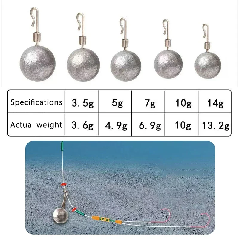 10 uds/5 uds R-ring plomo plomo 3,5g/5g/7g/10g/14g/20g bola/cilindro peso de plomo cambio rápido plomo accesorios de pesca