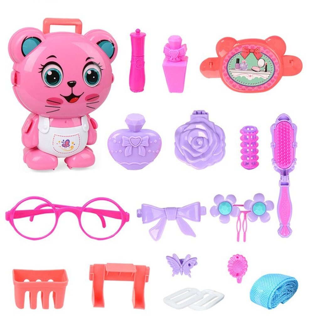 Bambini Posate Da Cucina Cassetta Degli Attrezzi Giocano Casa impostato Portatile Scatola di Immagazzinaggio Medico scatola Zaino Sacchetto del Giocattolo Giocattolo: gatto beauty