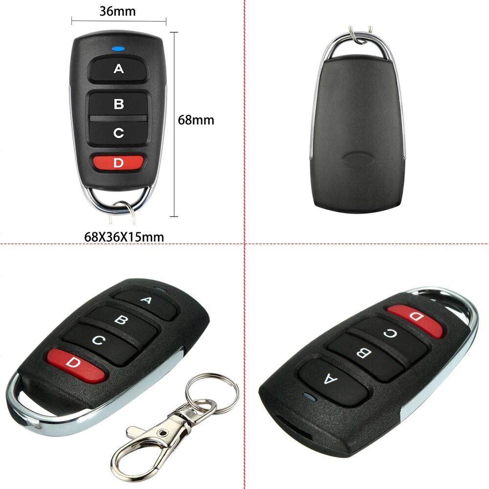 Garage Door Remote Control 433mhz Fixed Password Remote Control Duplicator Clone Wireless Transmitter Garage Door Command
