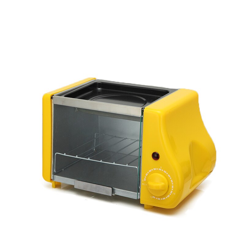 Mini horno eléctrico multifunción para hornear, horno asado, parrilla, huevos fritos, sartén, máquina de desayuno, tostadora