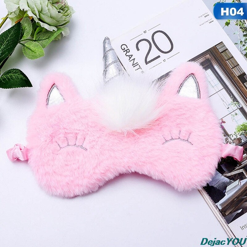Schattige kikker kitten ogen zachte slaap oogmasker masker dier pluche oogmasker ontspannen meisje dame familie-uitstapje: HG40862H04