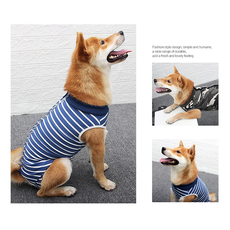 Pet Operation Recovery Suit Breathable Jumpsuit Physiological Clothes Sterilization Surgery Prevent Lick Vest Puppy Pajamas Suit