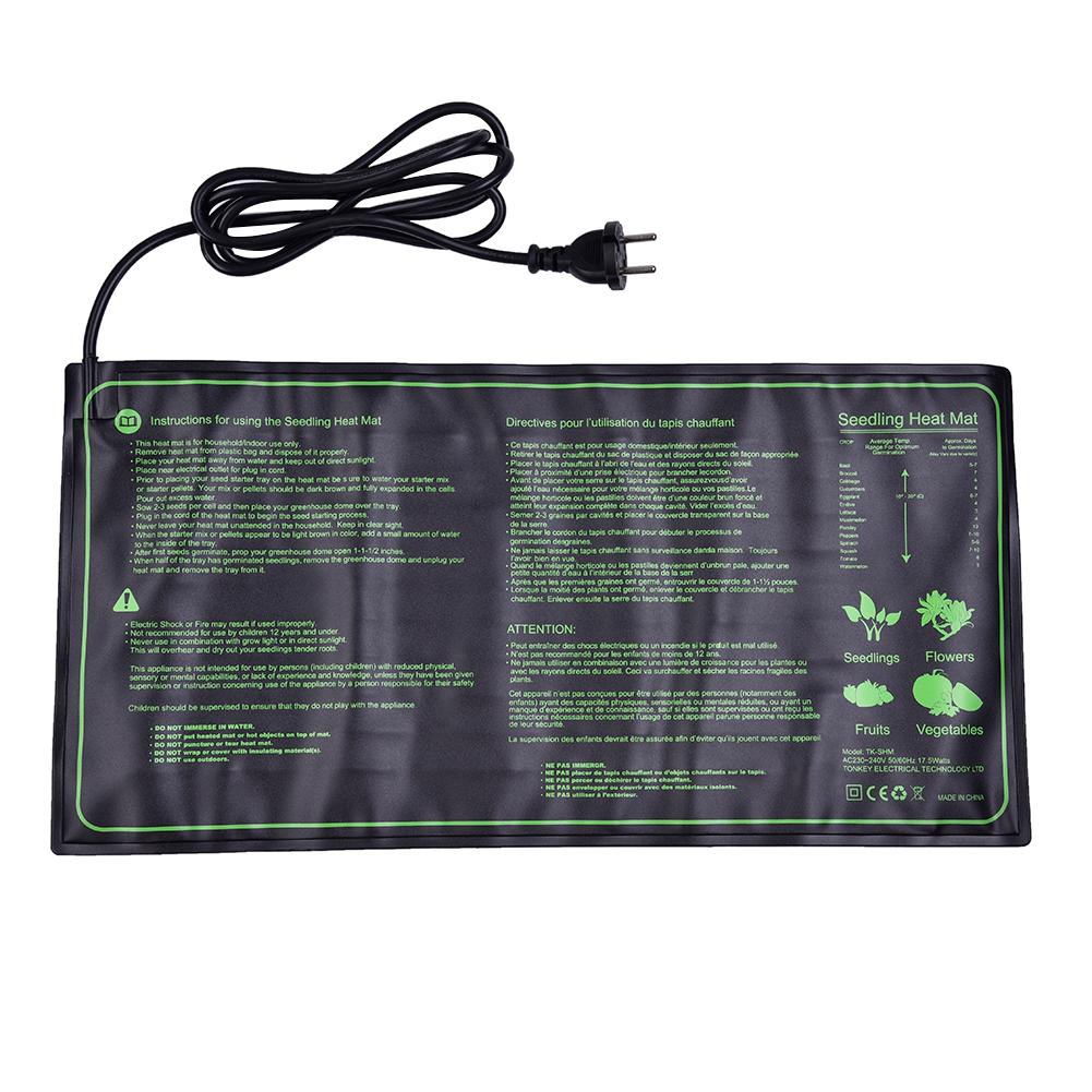 18W Seedling Heating Pad 20.75x10 Inch Plant Seed Germination Propagation Clone Starter Pad Garden Supplies US/UK/EU Plug