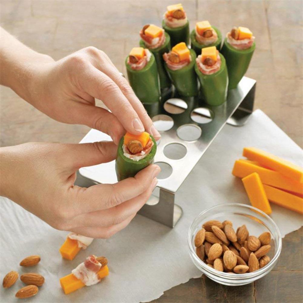 Pepper Roast Rack Great Simple Easy Clean 18 Holes Pepper Roast Rack for Outdoor Roasting Rack Grill Roasting Tray