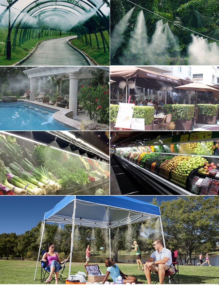 Buse de brumisation haute pression, filetage 10-24UNC, avec filtre, Anti-goutte, irrigation de jardin, raccords d'humidification