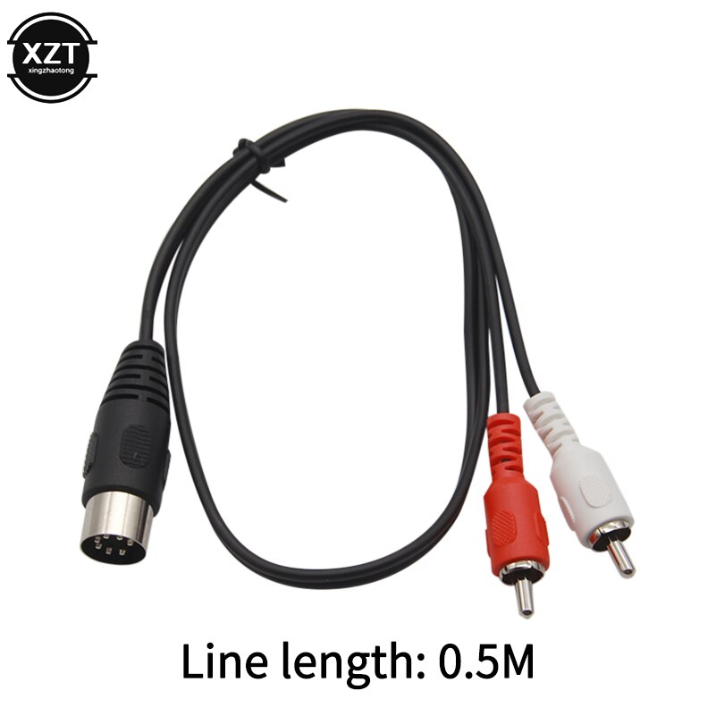7 Pin DIN Mannelijke Openbare om 2 RCA Lotus Stekker Ouderwetse B & O TV Apparatuur Adapter kabel