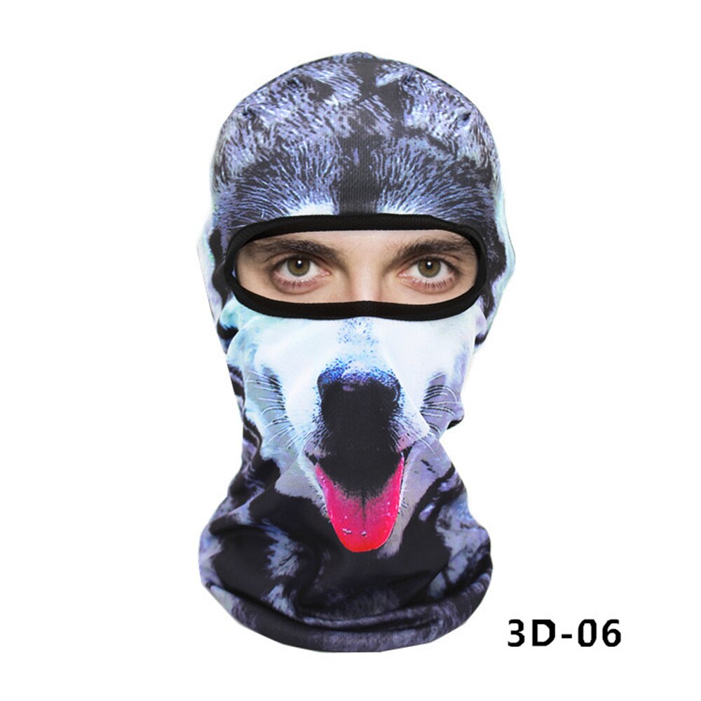 WOSAWE Motorcycle Balaclava Face Mask Men's Outdoor Sports Windproof head Mask animal pattern motocross face mask motorcycle: 3D06