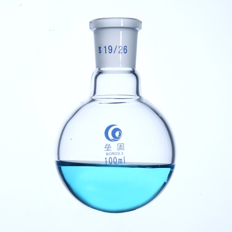 Single Port Glass flask Round Bottom Thicken Borosilicate Glass high temperature resistance Standard flask laboratory