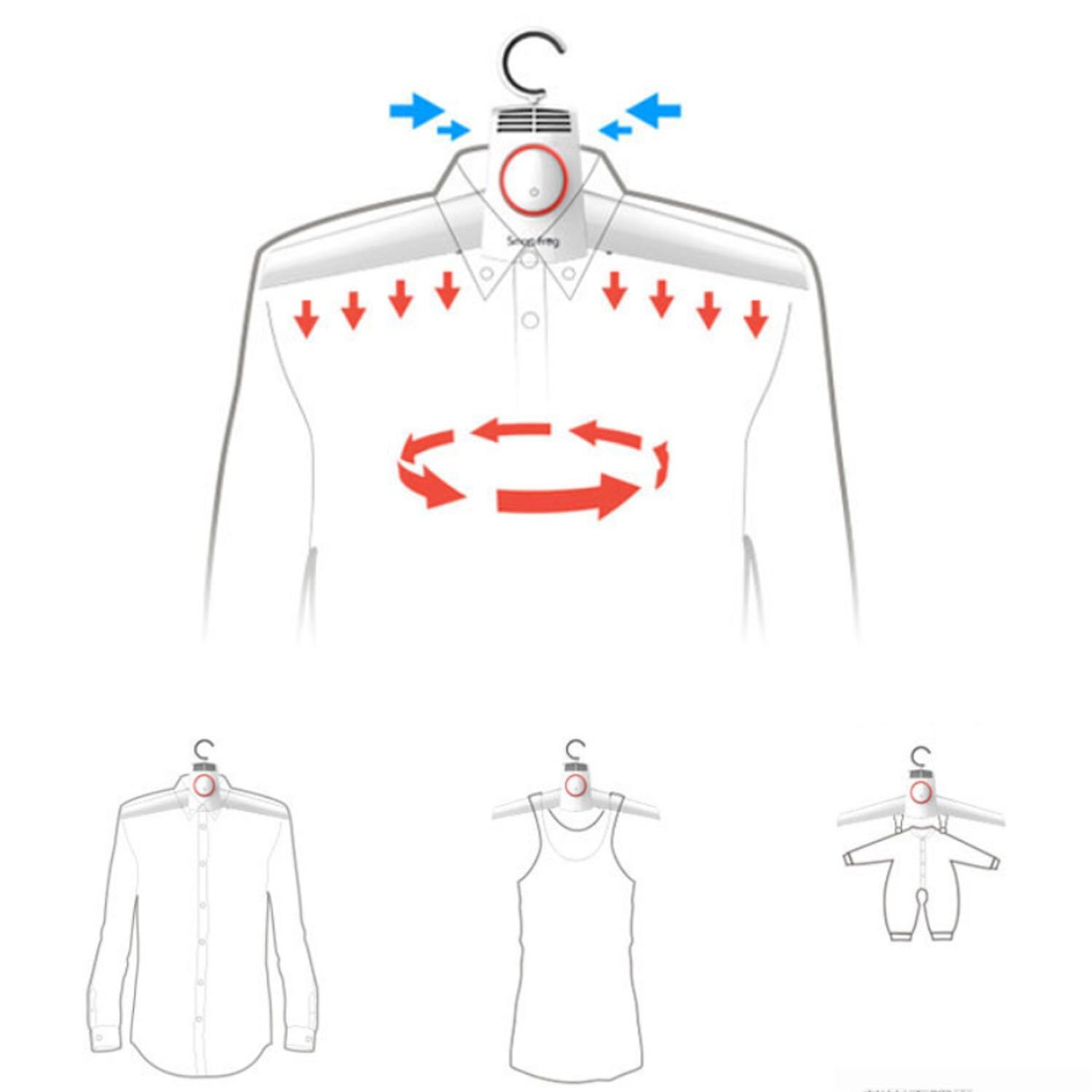 EU Plug Portable Dryer, Clothes Hanger And Shoe Dryer With And Cold Drying Technology Safely Dry, Refresh, Elimin