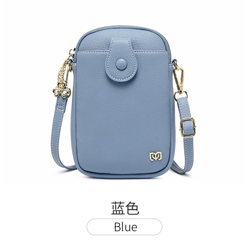 Zomer Vrouwen Schouder Messenger Bags Dames Wilde Kleine Lederen Tas Grote Capaciteit Mobiele Telefoon Tas Clutch Portemonnee Pocket: Blauw