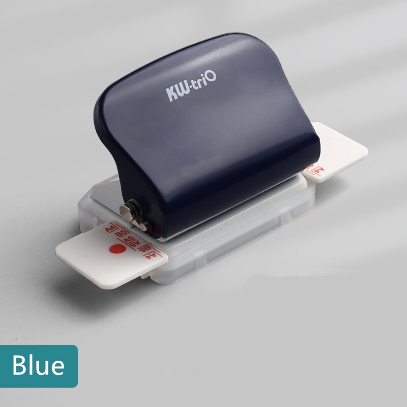 KW-trio 6-Hole Paper Punch Handheld Metal Hole Puncher Capacity 6mm for A4 A5 B5 for Notebook Scrapbook Diary Binding 99H9: 1pc Blue