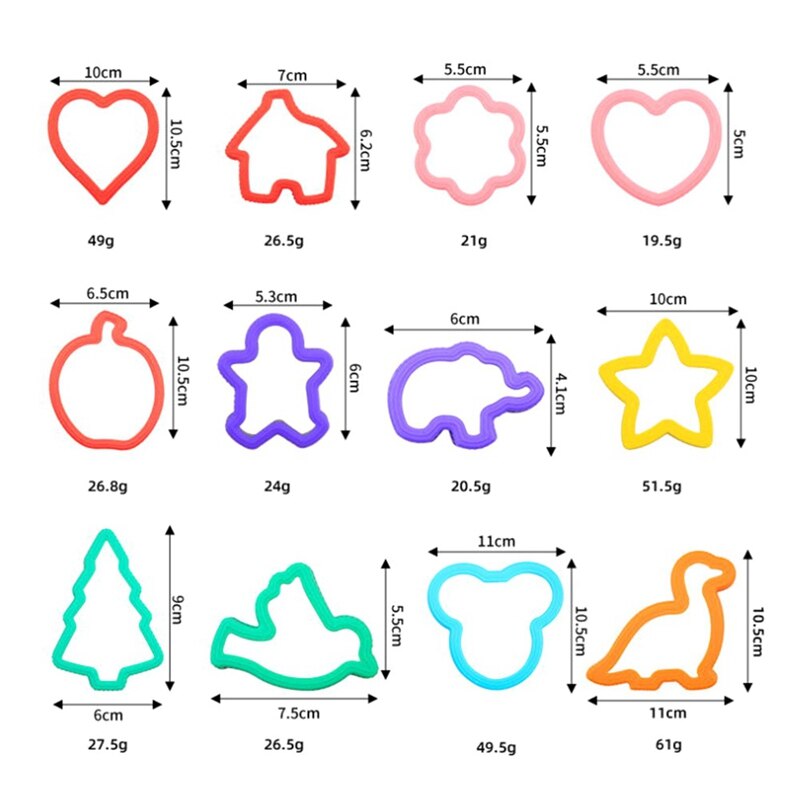 12 Stks/set Cookie Cutter Rvs Fondant Cutter Bakken Cookie Mold Biscuit Gereedschap