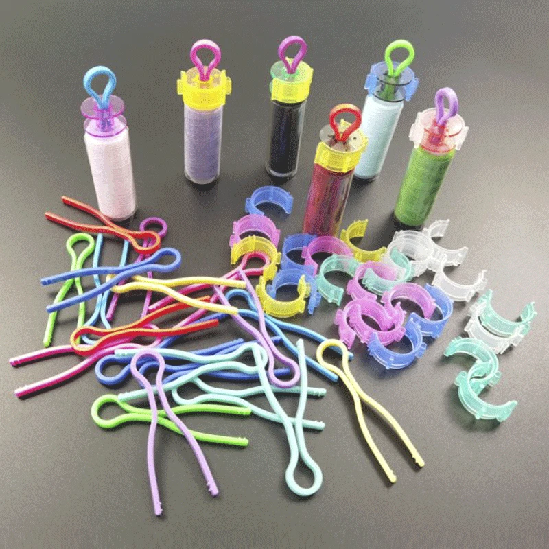 Clips pour outils de couture, 50 pièces, pour 30 pièces, Clips de support de bobine et 20 pièces, support de bobine de fil, organisateur, accessoires de broderie à faire soi-même