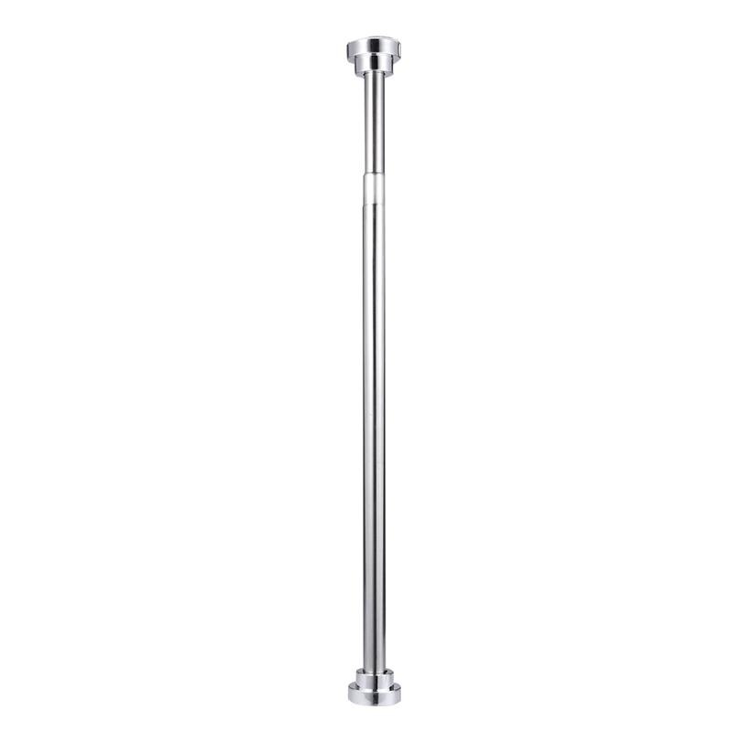 LUOEM 85CM to 150CM Adjustable Stainless Steel Spring Tension Rod Rail for Clothes / Towels / Curtains (Silver): 55-85 cm