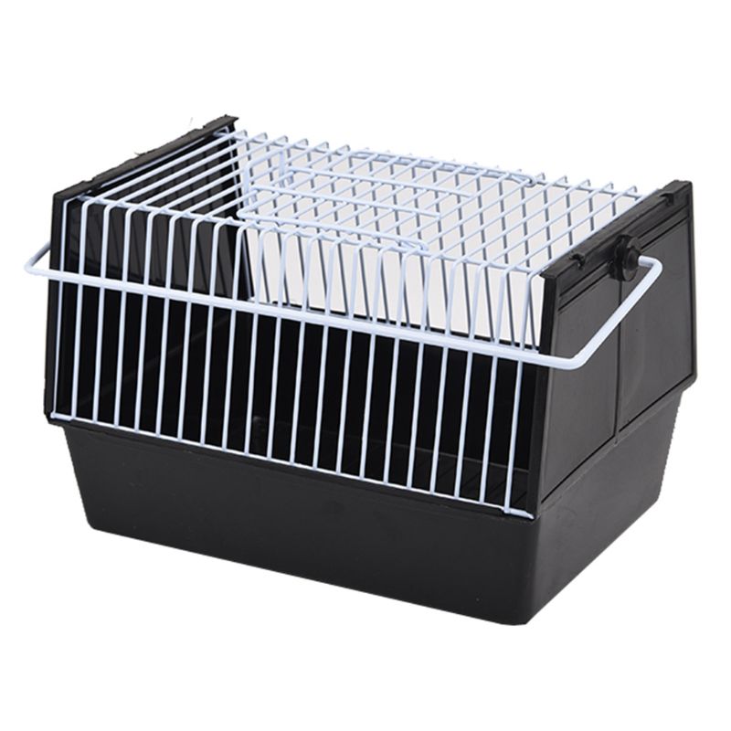 Travel Bird Carrier Cage Wire Rectangular for Small Birds and Canaries Outdoor: 9FF801215-BK